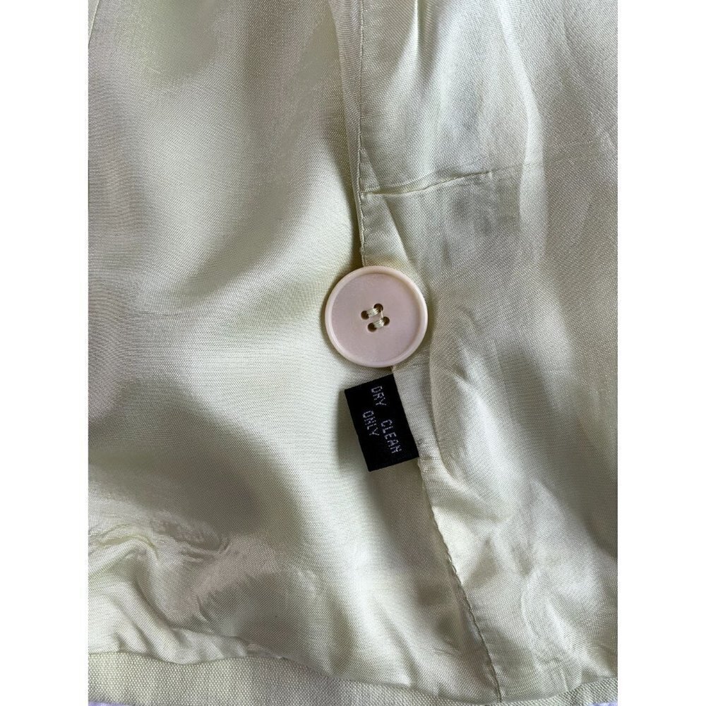 Linda Allard Ellen Tracy SZ Petite 6 Linen Lined Double Breasted Blazer Jacket - Picture 7 of 10